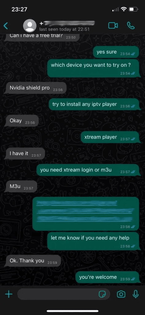 Customer conversation screenshot 4 of 10